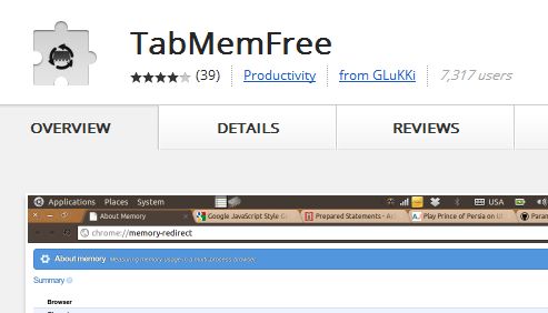 TabMemFree - 为 Chrome 标签页释放内存 1