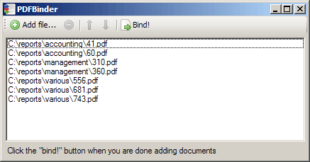 PDFBinder - 小巧的 PDF 合并工具 1