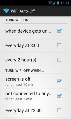 WiFi Auto-Off - 自动开关 Wi-Fi[Android] 1