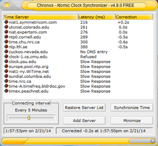 Chronos Atomic Clock Synchronizer - 自动同步系统时间 1