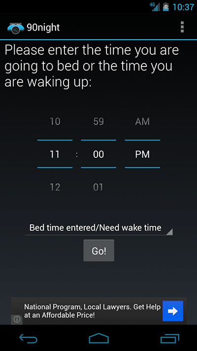 90night: SleepyTime Calculator - 计算睡眠时间并提醒[Android] 1