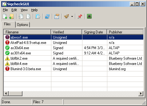 SigcheckGUI - 检查文件数字签名[Win] 1