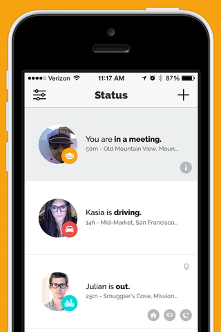 Status - 自动告诉朋友你在干什么[iPhone/Android] 1