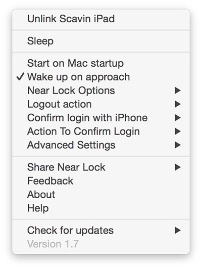 Near Lock - 通过 iPhone 解锁 Mac 支持 Touch ID 了[OS X/iOS] 2