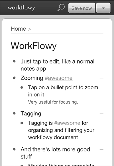 WorkFlowy - 最简的笔记、清单工具[Web/iOS/Android/Chrome] 1