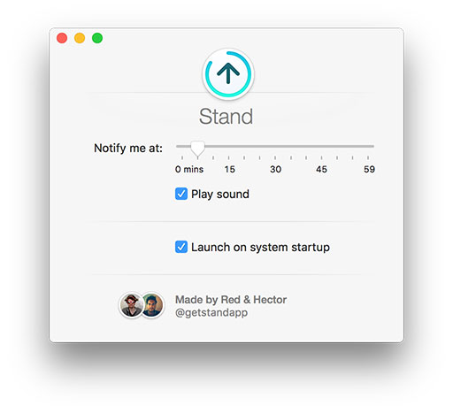 Stand for Mac - 定时提醒你去休息片刻[OS X] 2