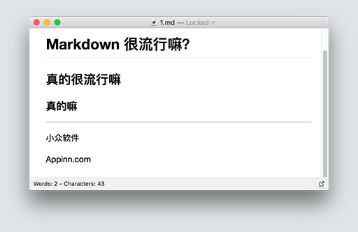 Markoff - 轻量级 Markdown 预览应用[OS X] 2