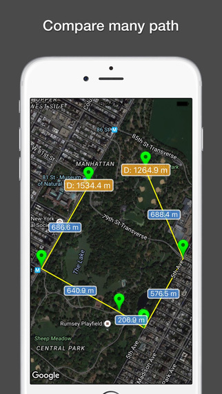 Planimeter Pro(求积仪) - 测量地图上的面积和距离[iPhone/iPad] 2