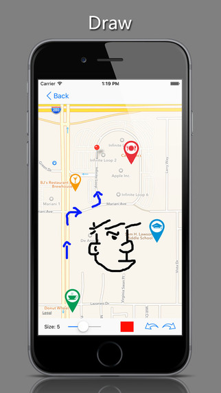DrawOnMp - 简单的地图标记与绘画应用[iPhone] 1