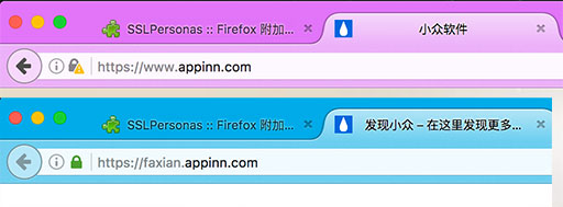SSLPersonas - 通过改变浏览器主题「颜色」来显示网页是否安全[Firefox] 1