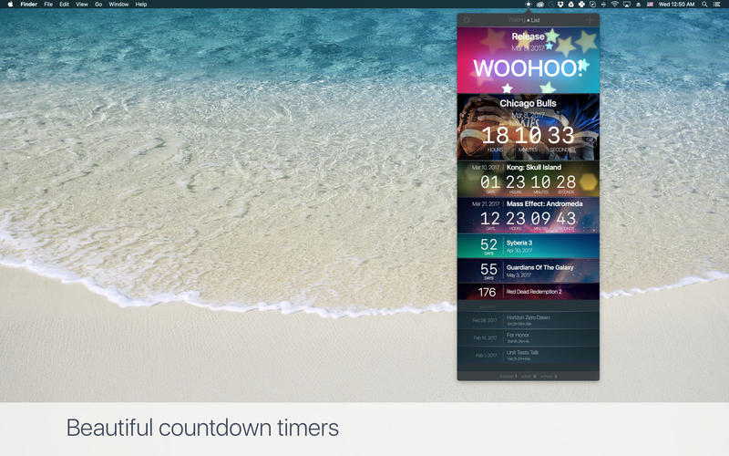 WaitingList 是一款 macOS 上很漂亮的「倒计时」工具 2