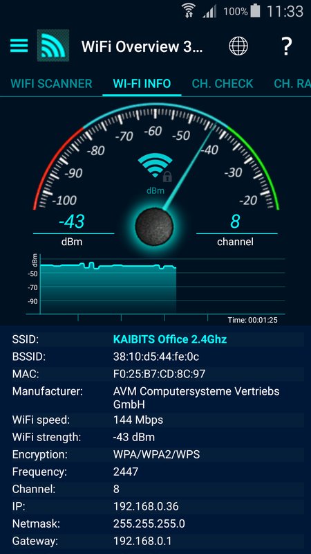 WiFi Overview 360 - 漂亮的 Wi-Fi 探测器，用来分析无线网络信号强弱 [Android] 1