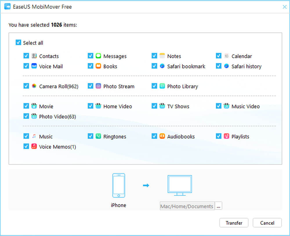 EaseUS MobiMover - 在 Windows 里快速备份、转移、恢复 iPhone 数据 2