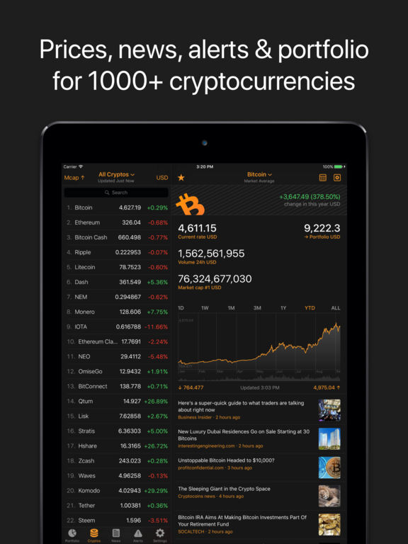 Crypto Pro - 数字加密货币价格追踪 [iOS 限免] 1