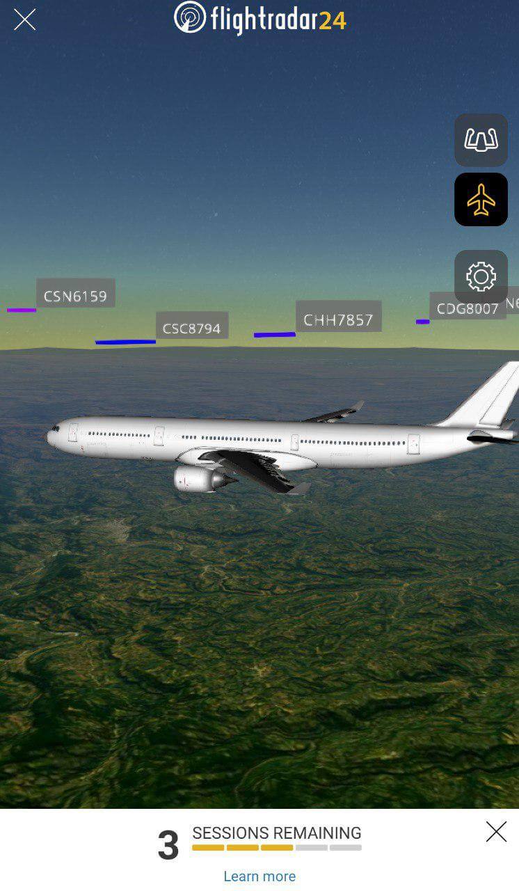 Flightradar24 - 用摄像头（AR）对着天空扫飞机，实时查看航班信息[iOS/Android] 2