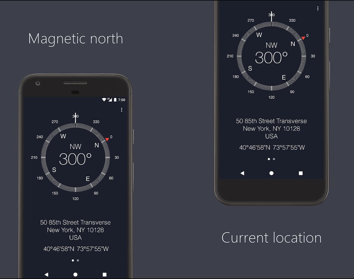 指南针 - 简单的罗盘应用，离线越野导航，免费无广告 [Android] 1