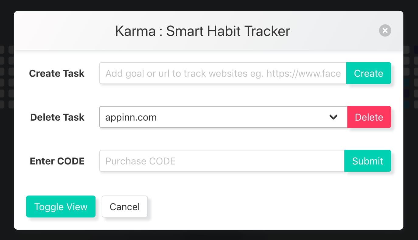 Karma - 会自动追踪网址的习惯养成、打卡应用[Chrome] 2