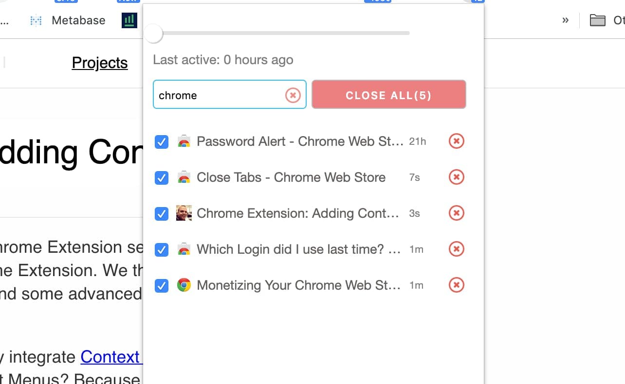CloseMyTabs - 帮你筛选并关闭打开很久的标签页[Chrome] 3
