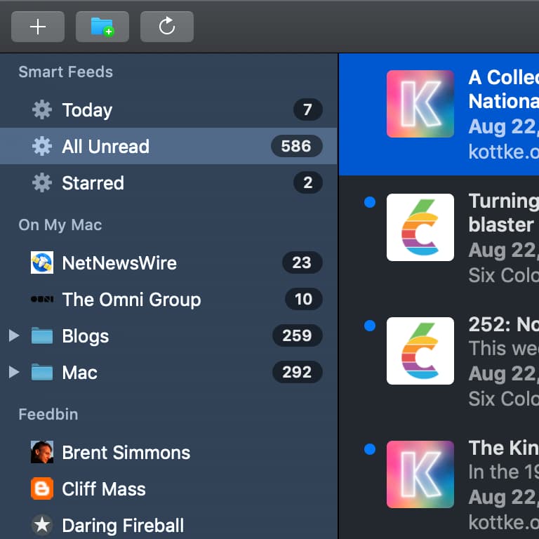 NetNewsWire 5.0 - 免费开源的 RSS 阅读器[macOS] 3