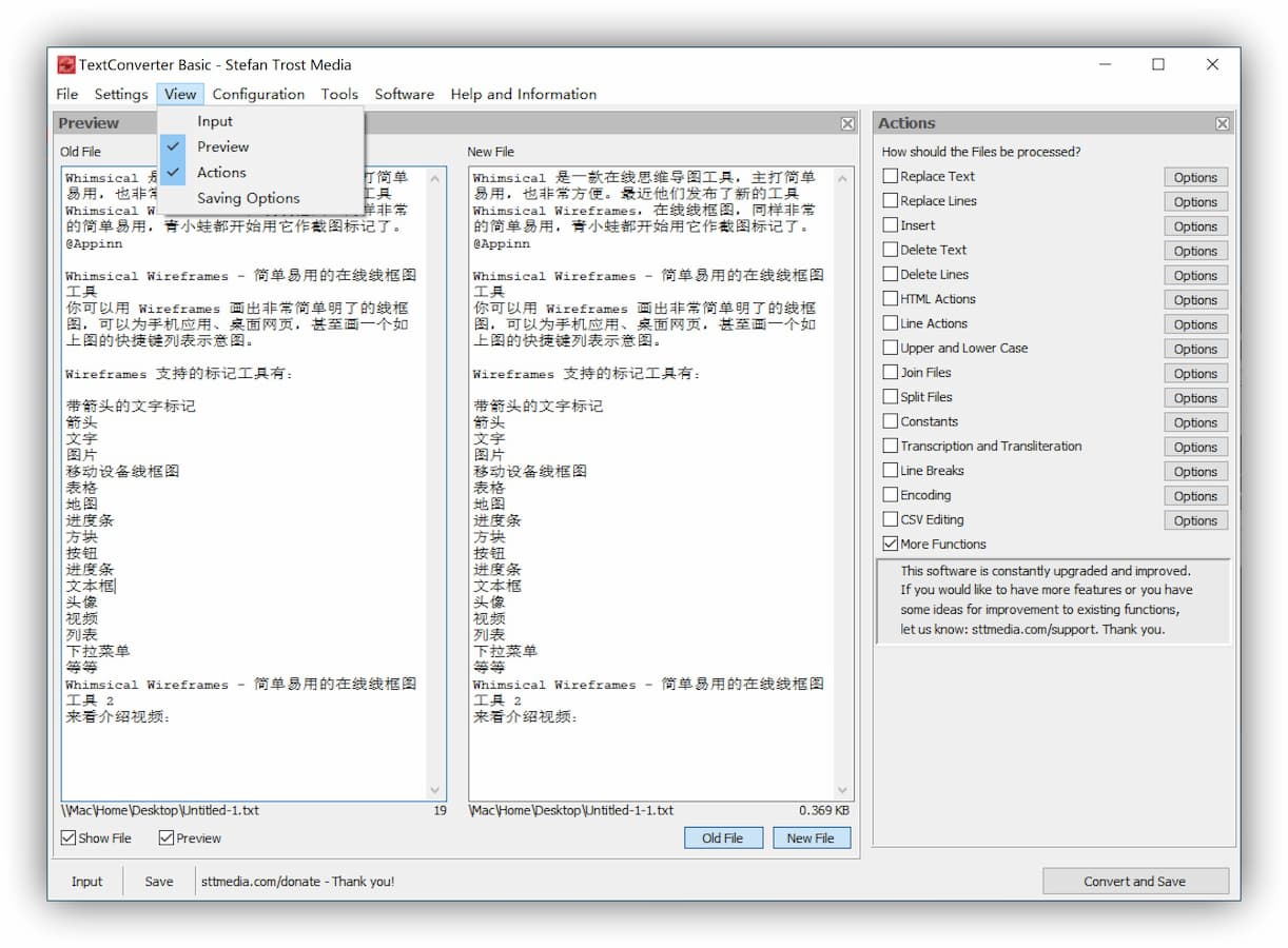 TextConverter - 16 种方式，批量处理文本文件，生产力工具[Windows] 4