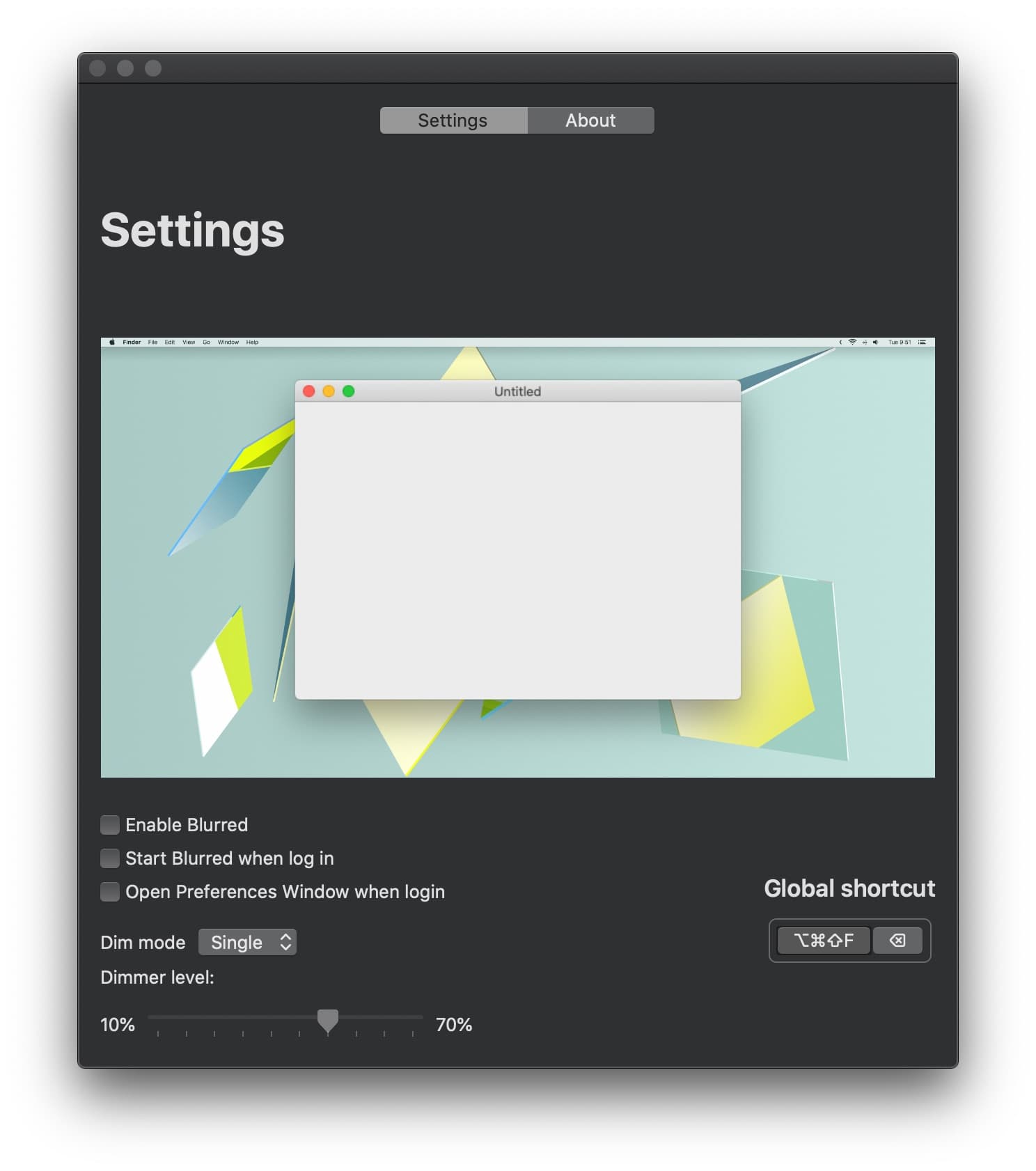 Blurred - 降低非活动窗口亮度以减少干扰，开源专心工具[macOS] 2