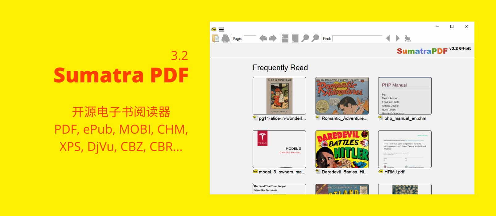 Dalieba 的发现：老牌开源电子书阅读器 Sumatra PDF 3.2 新鲜出炉，不再支持 Windows XP 1