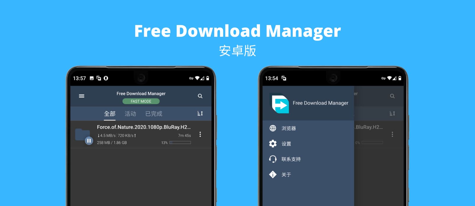 支持 BT 下载的 Free Download Manager 安卓版 1