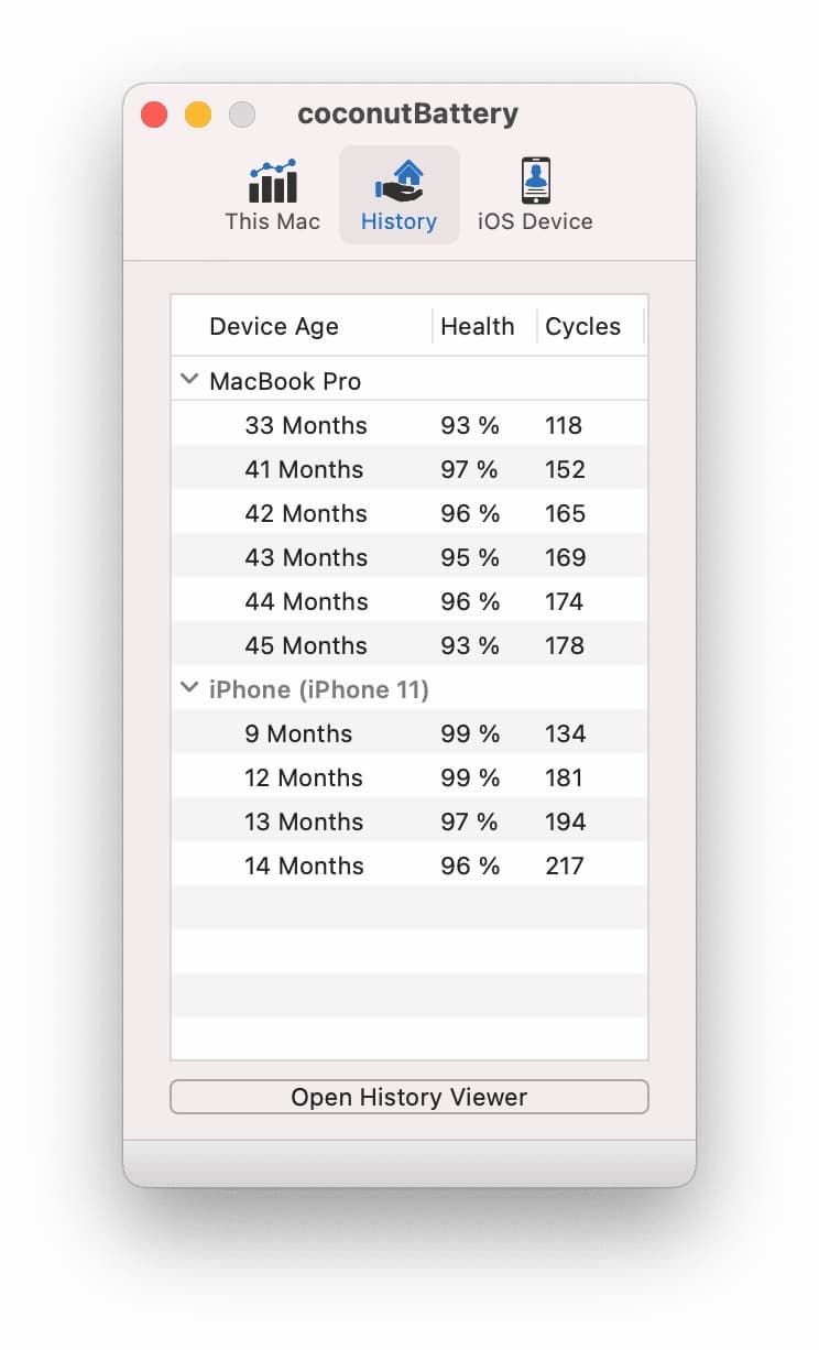 coconutBattery 3 - 从 2005 年以来一直在测 Mac 与 iOS 设备的电池健康状态[macOS] 3