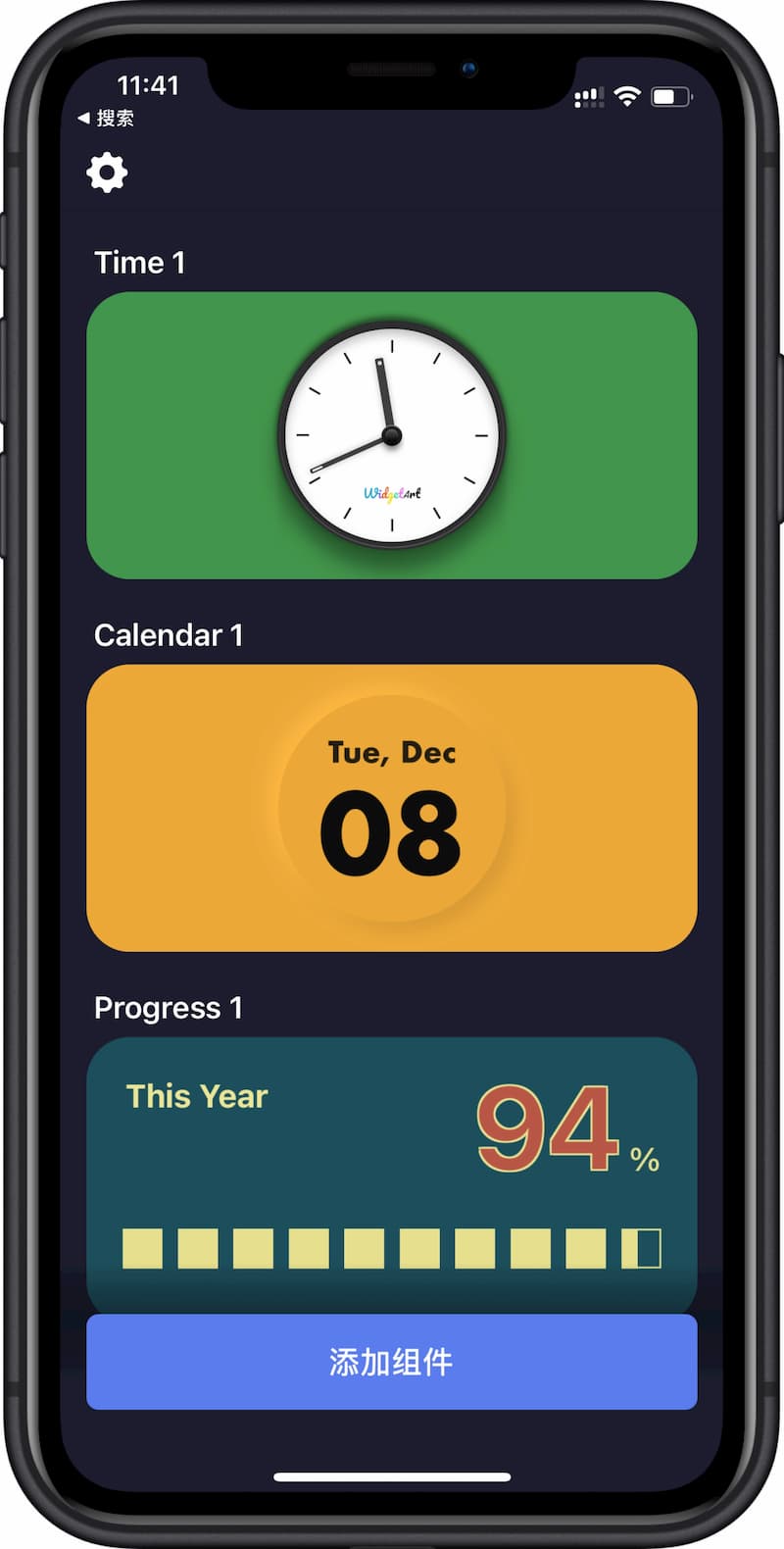 WidgetArt - 时间、照片、纪念日、步数等 7 个漂亮的屏幕小组件[iOS] 3