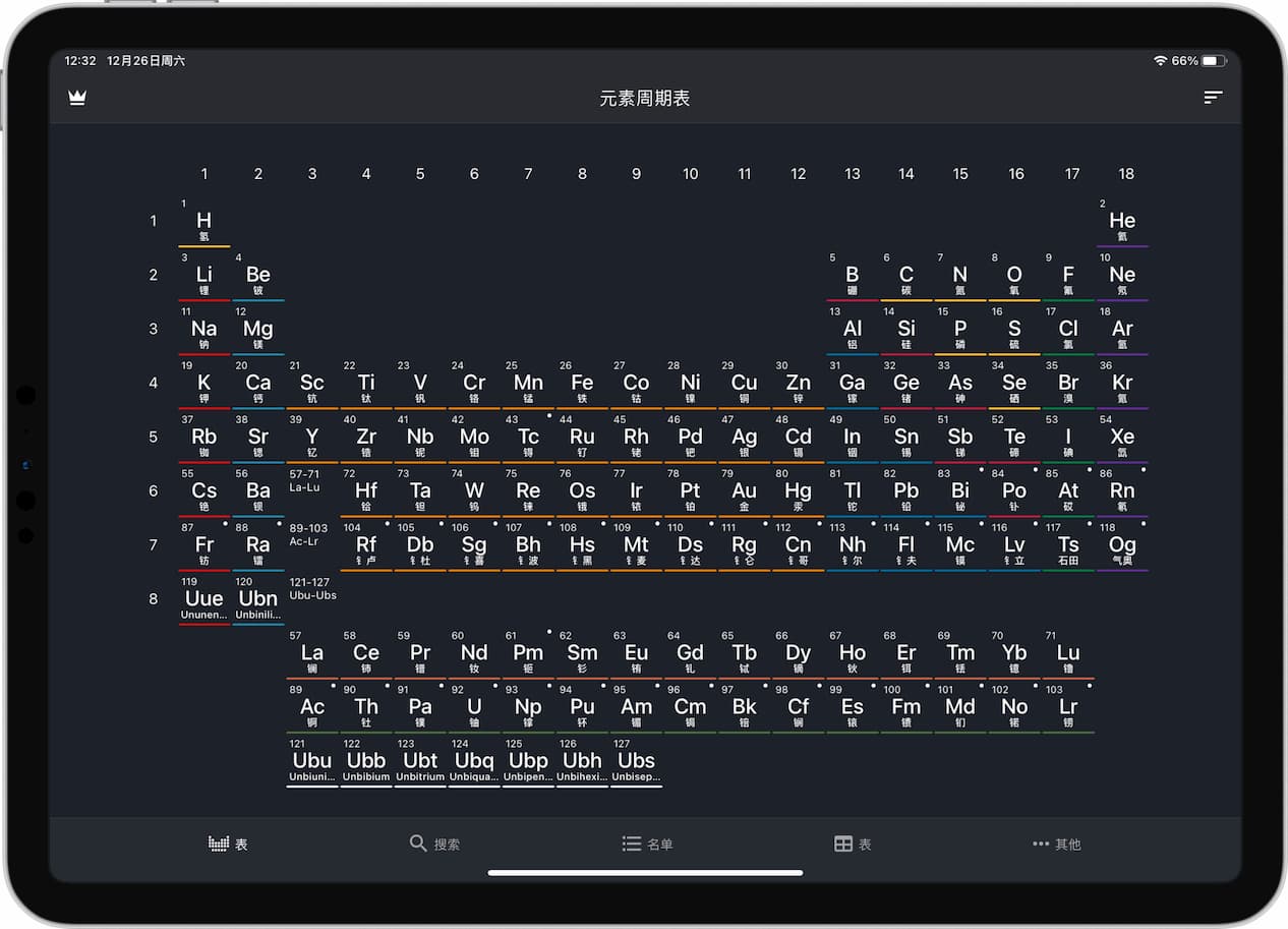 元素周期表 - 在 Android、iPhone、iPad 上，超过 4.8 评分的免费中文元素周期表应用 2