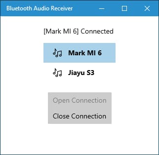 Bluetooth Audio Receiver - 用手机蓝牙在电脑上播放音乐，将电脑变为蓝牙音箱[Windows] 1