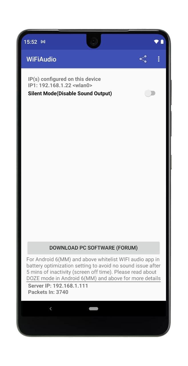 WiFiAudio - 让 Android 手机充当无线音箱，通过 Windows/Linux 播放音乐
