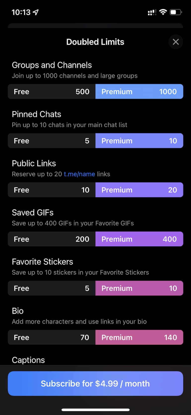 Telegram Premium 付费会员正式发布，$4.99/月彰显尊贵 2