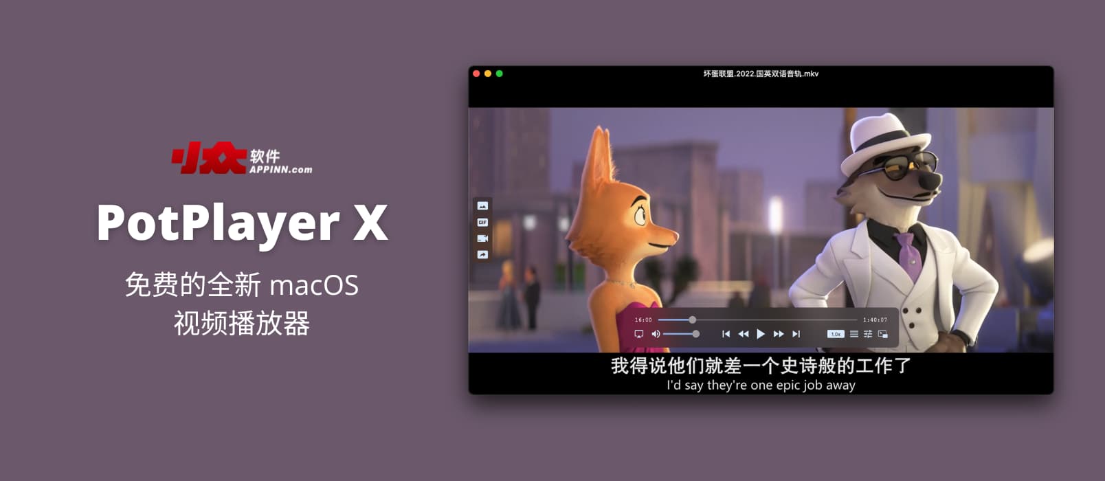 PotPlayer X - 免费的全新 macOS 视频播放器