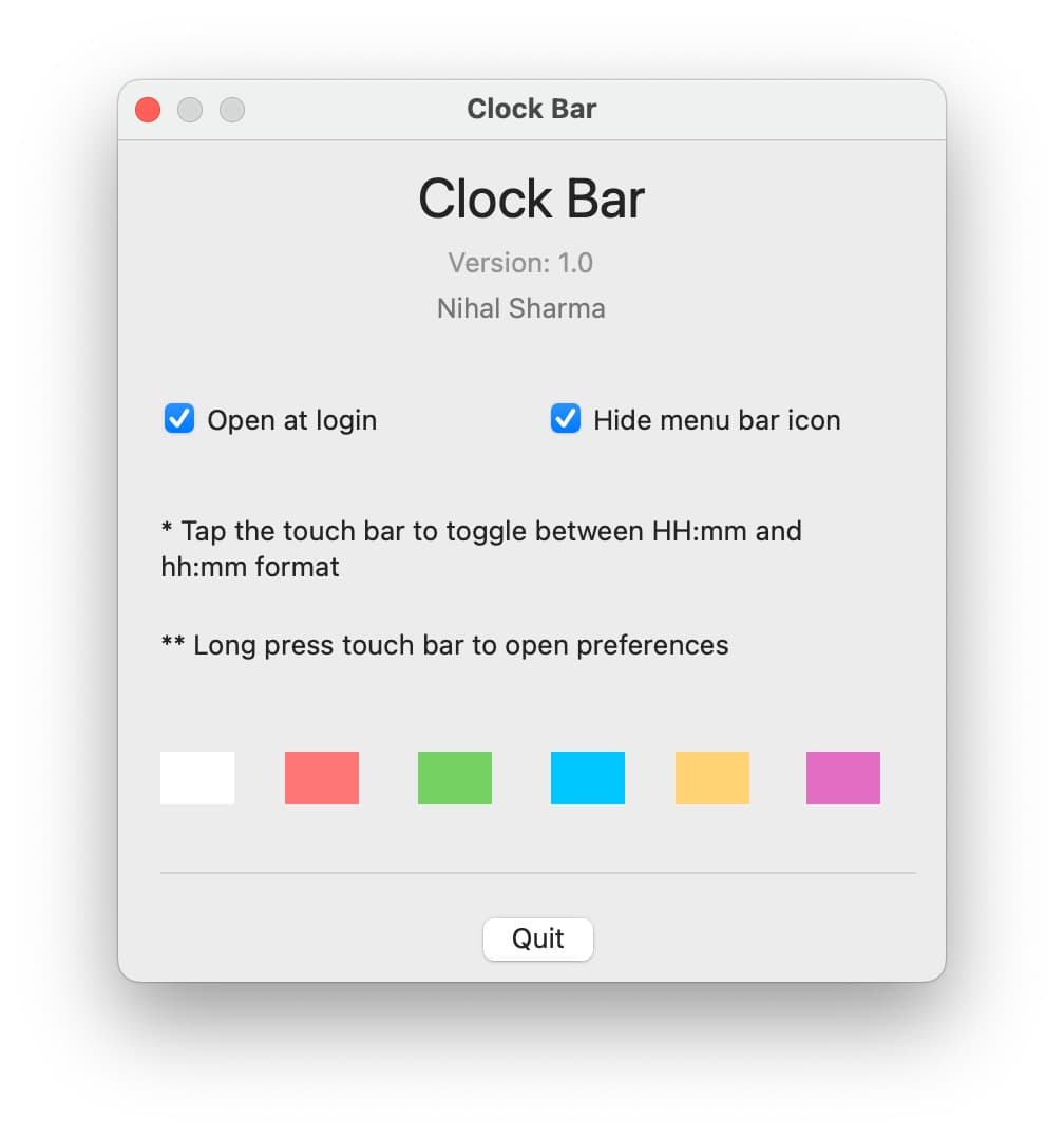 Clock Bar - 在 Touch Bar 显示当前时间，唯一有用 Touch Bar 工具 1