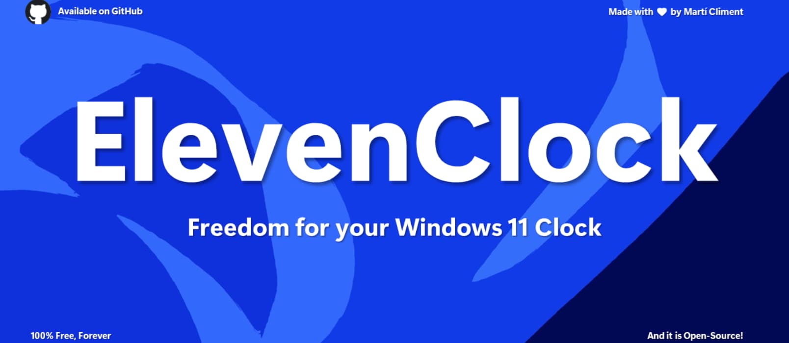 ElevenClock - Windows 11 可用，50+ 功能的系统时间自定义工具