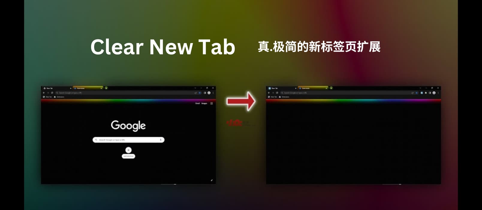 Clear New Tab - 真.极简的新标签页扩展：去除一切，还可换上视频、图片[Chrome/Firefox]