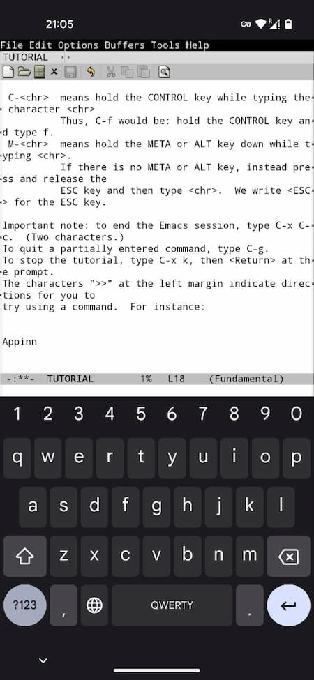 GNU Emacs Android 版本发布，开源文本编辑器 2