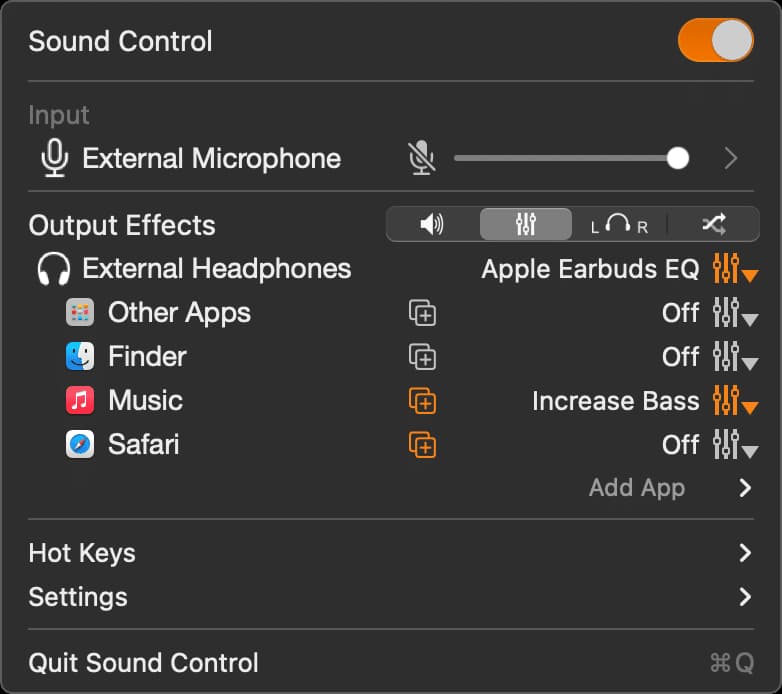 Sound Control 3 - Mac 音量高级控制：单独控制各应用音量 2