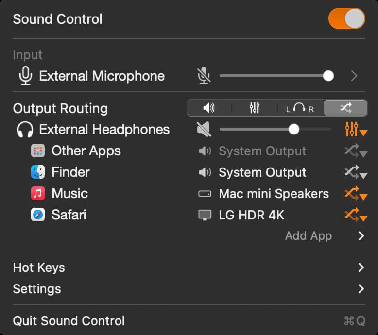 Sound Control 3 - Mac 音量高级控制：单独控制各应用音量 5