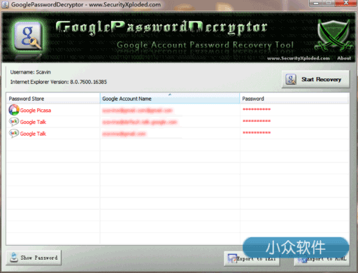 GooglePasswordDecryptor - 找出你的 Google 账户密码 1