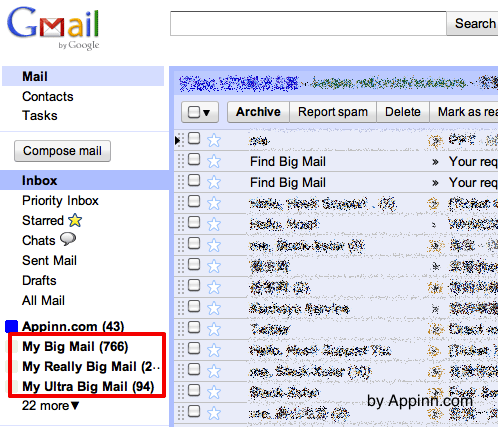 Find Big Mail - 检查 Gmail 邮箱中的大邮件 1
