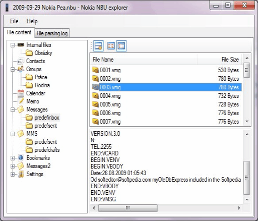 NbuExplorer - 诺基亚备份文件浏览器 1