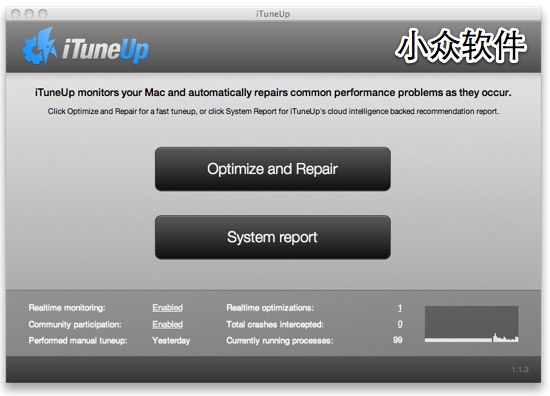 iTuneUp - 实时系统优化 [Mac] 1