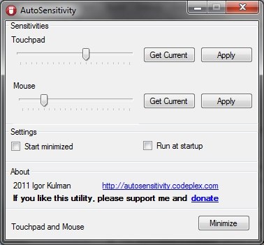AutoSensitivity - 鼠标触摸板分别设速 1