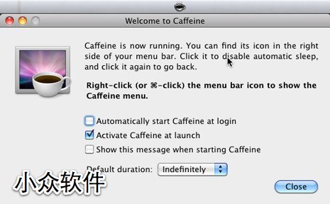 Caffeine - 让你的 Mac 保持清醒 1