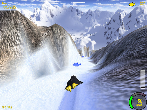 Tux Racer - 企鹅在滑雪 2